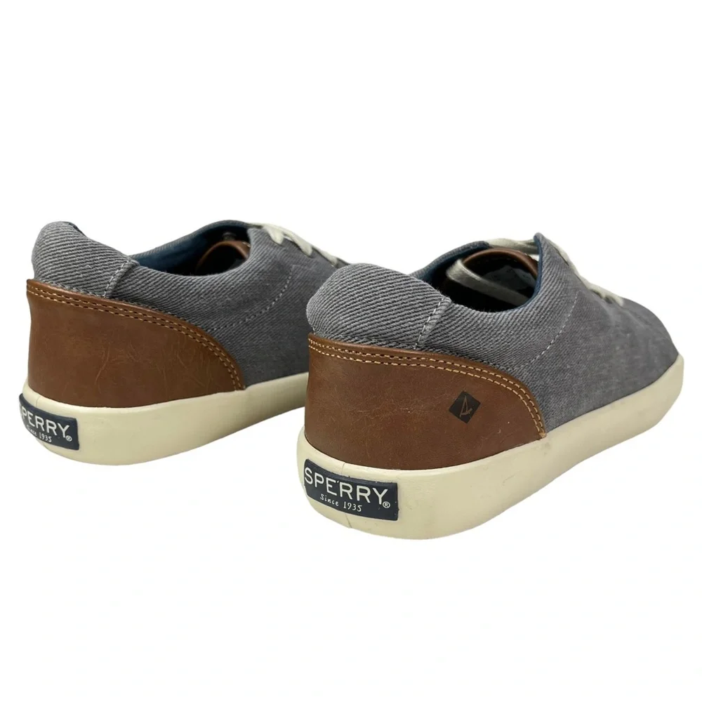 Sperry | Youth Boy 5 Tuck LTT‎ Memory Foam Lace-Up Canvas Sneaker Shoe SCK261763
